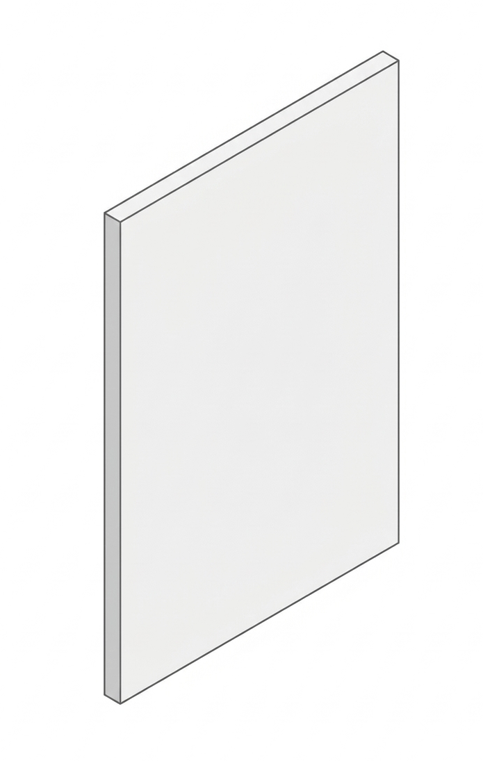 Flat cabinet doors